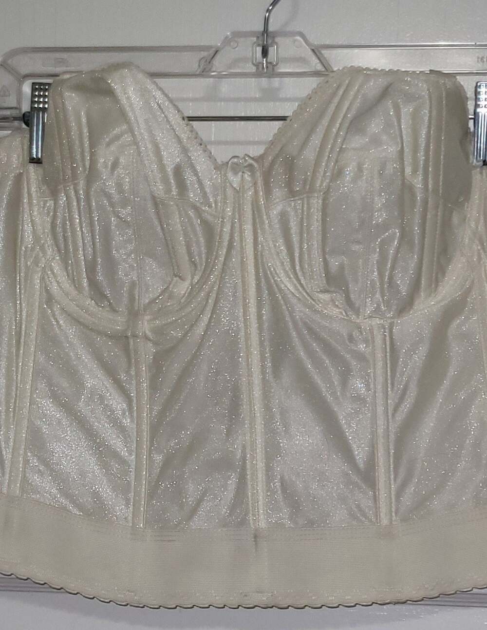Vintage Goddess Style 690 Longline Strapless Bra Corset Bustier Cream Ivory 38C